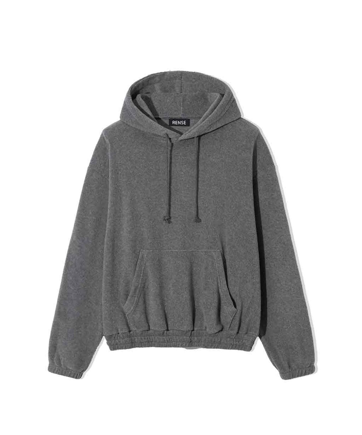 렌세(RENSE) Melange Fleece Pullover Hoodie Charcoal