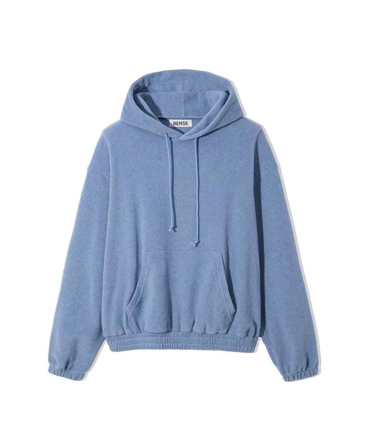 렌세(RENSE) Melange Fleece Pullover Hoodie Gray Blue