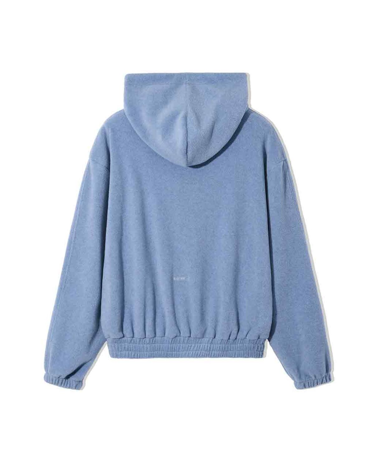 렌세(RENSE) Melange Fleece Pullover Hoodie Gray Blue