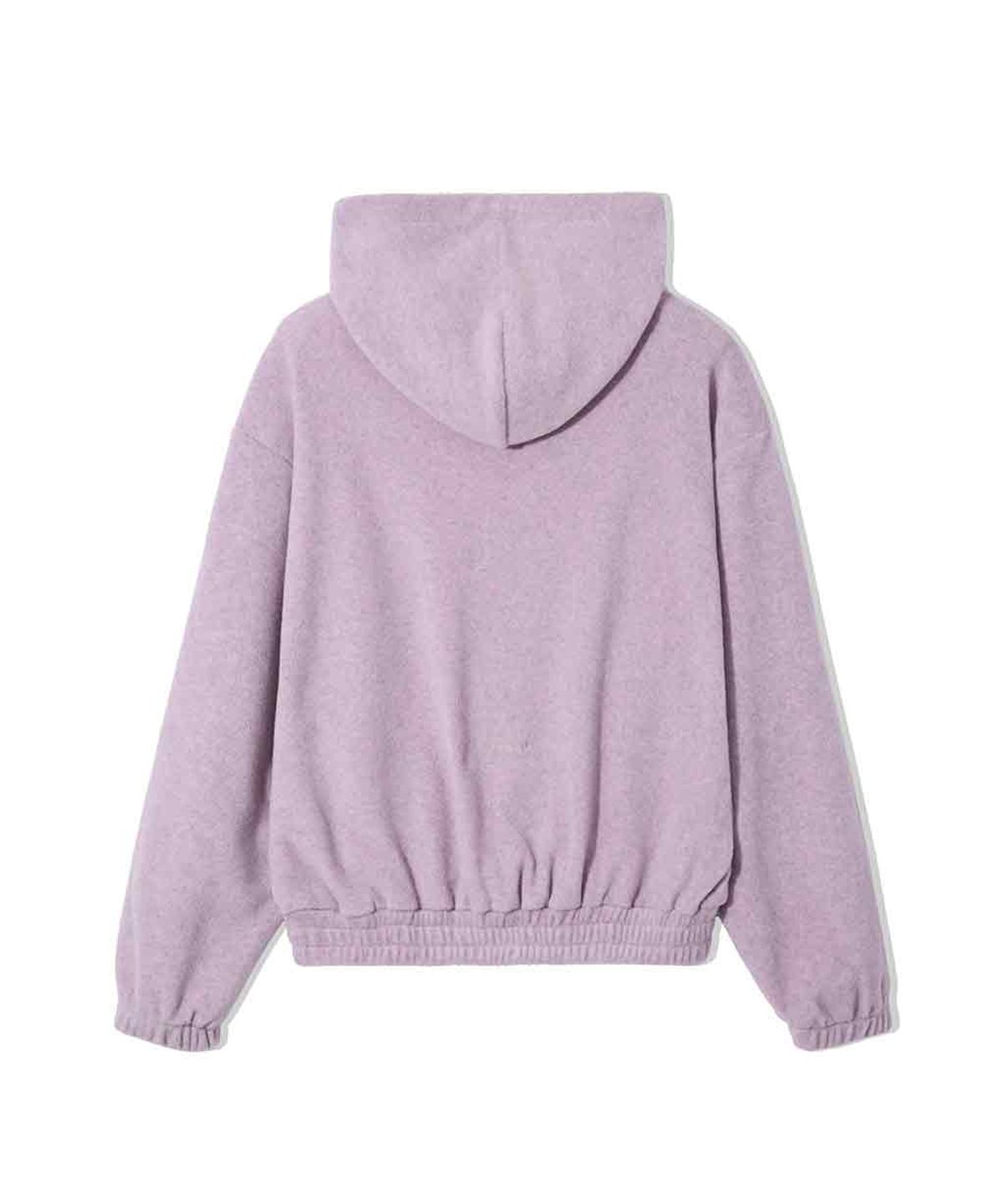 렌세(RENSE) Melange Fleece Pullover Hoodie Gray Pink