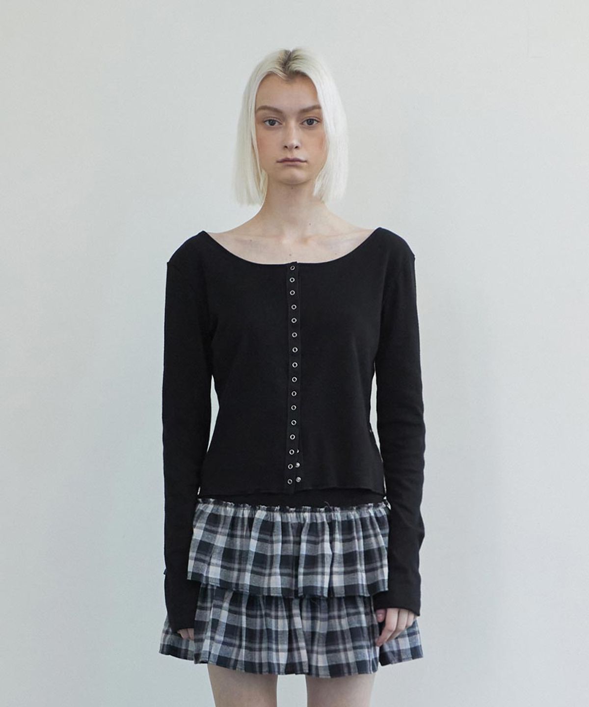 렌세(RENSE) Line Snap Long Sleeve Black