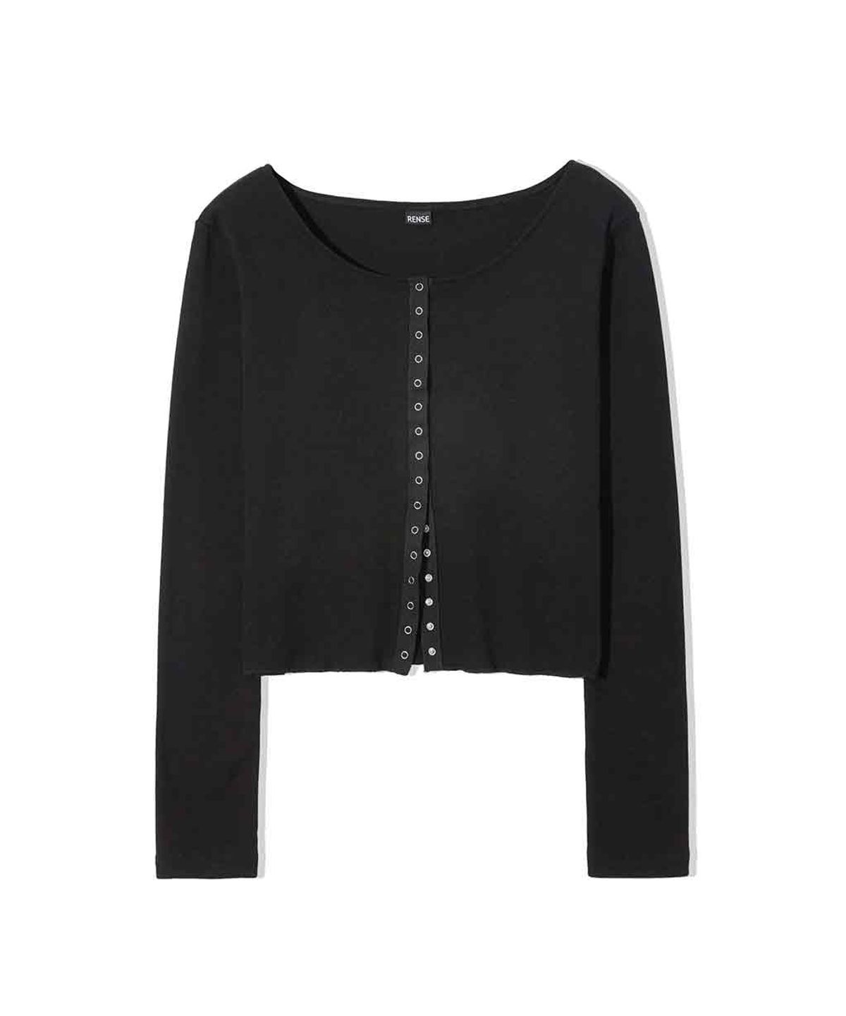 렌세(RENSE) Line Snap Long Sleeve Black