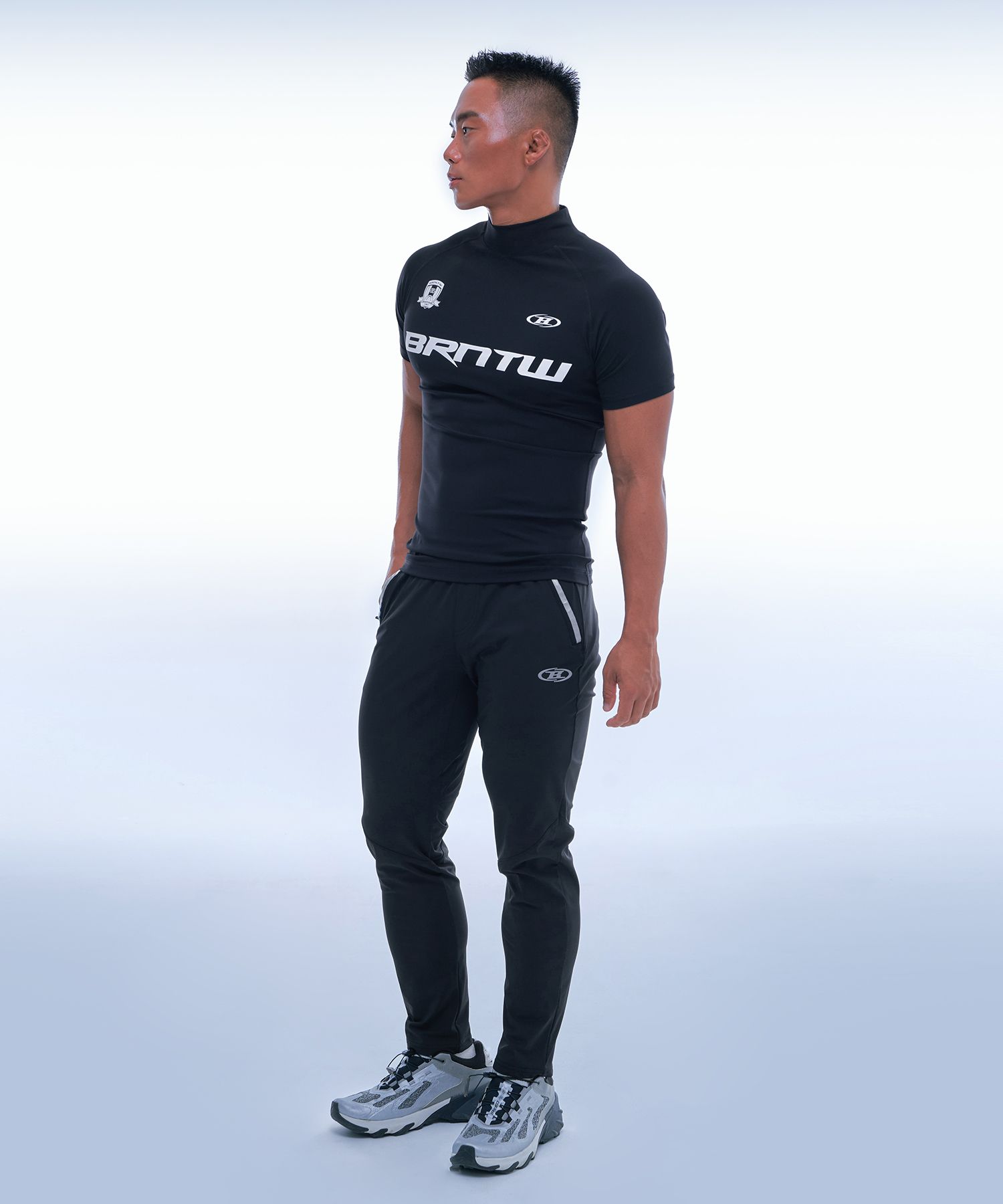 MUSINSA | BORN TO WIN BRNTW MUSCLE FIT HIGH NECK T-SHIRTS