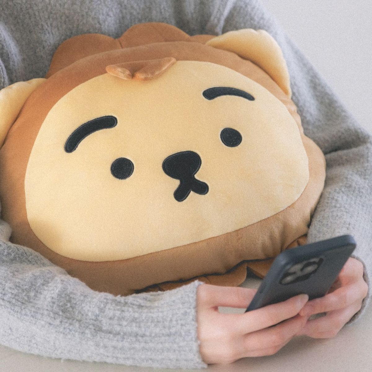 무직타이거(MUZIKTIGER) 사자 페이스 모찌 쿠션