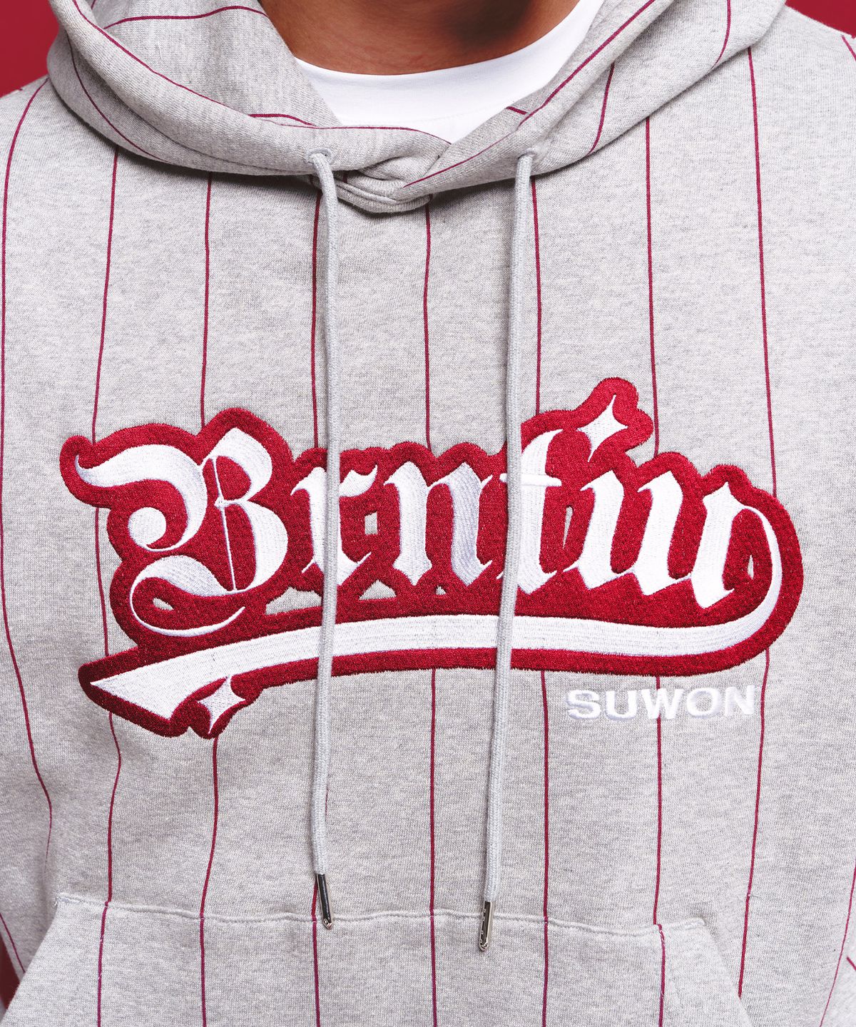 본투윈(BORN TO WIN) BORNTOWIN X KT WIZ HOODIE [MELANGE GREY]