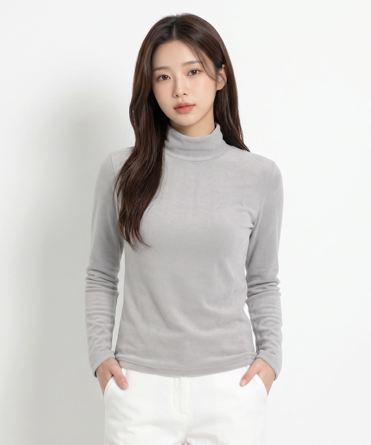 이지바이(EZBUY) 스위티 여성 기모플리스 반폴라 티셔츠 5 Colors
