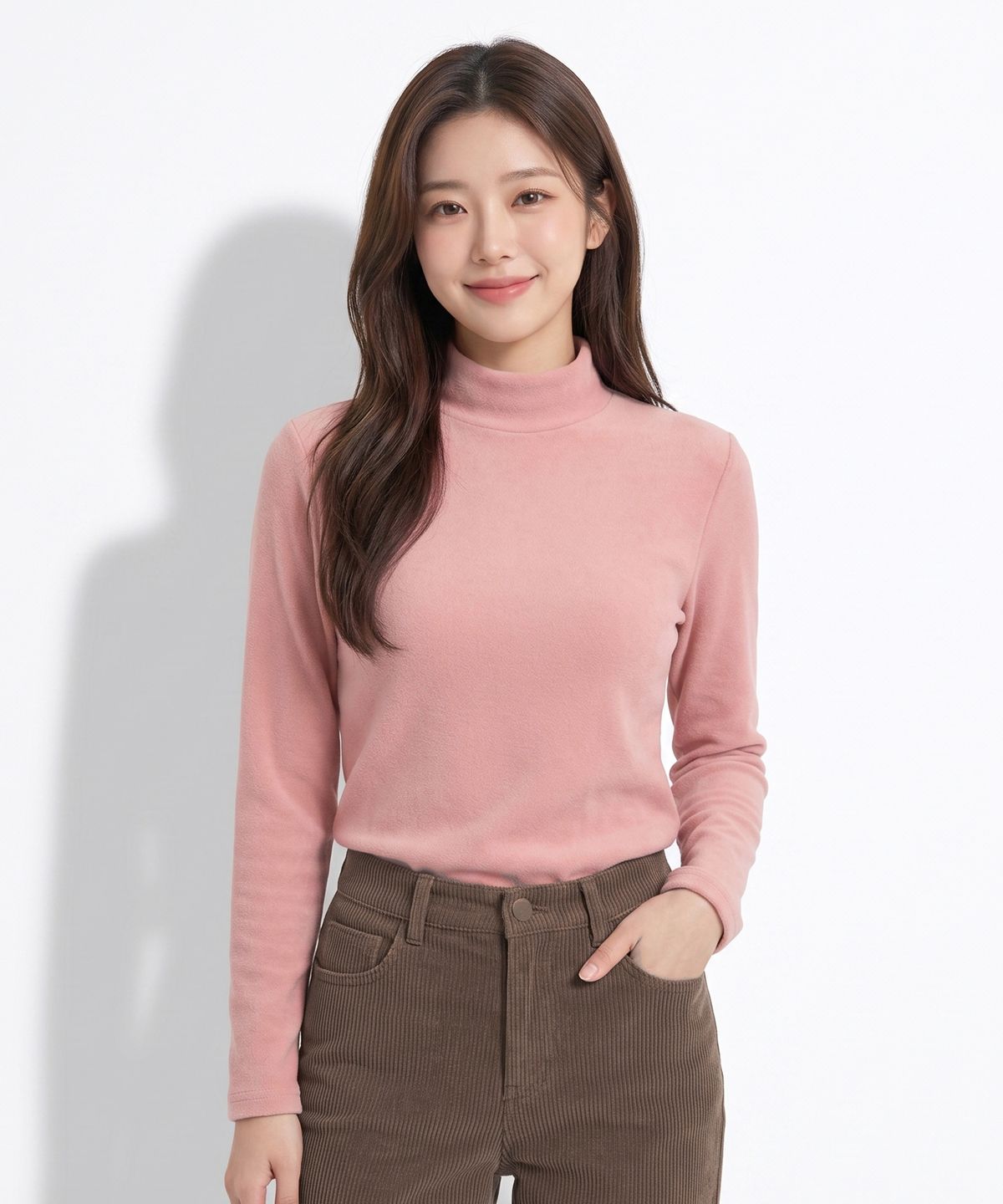 이지바이(EZBUY) 스위티 여성 기모플리스 반폴라 티셔츠 5 Colors