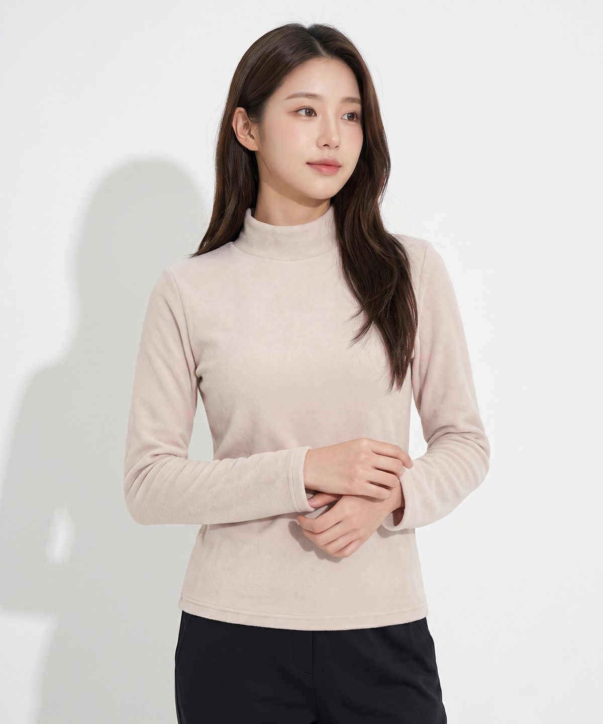 이지바이(EZBUY) 스위티 여성 기모플리스 반폴라 티셔츠 5 Colors