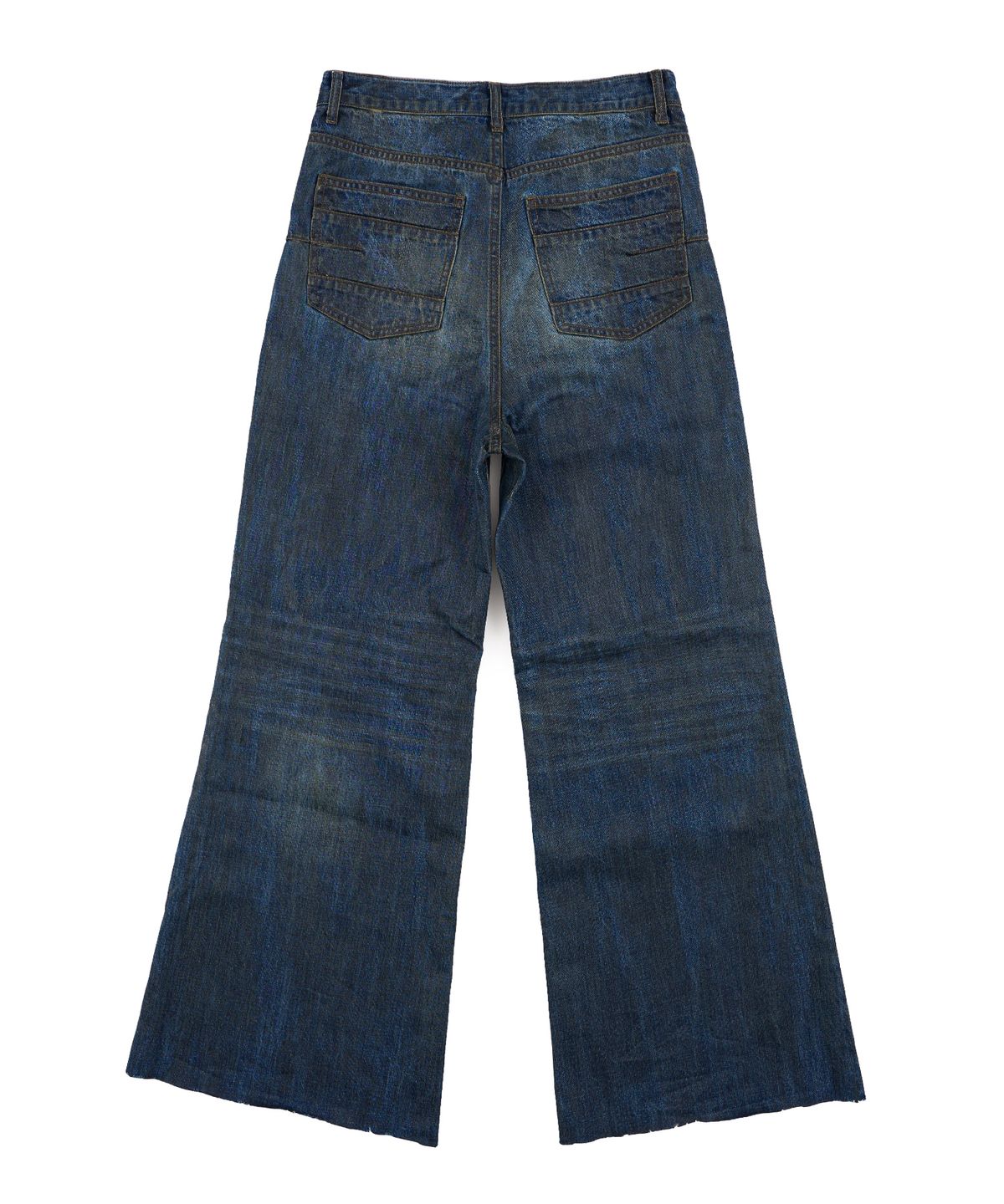 선데이오프클럽(SUNDAYOFFCLUB) Waxed Wide Leg Denim - Luster Blue