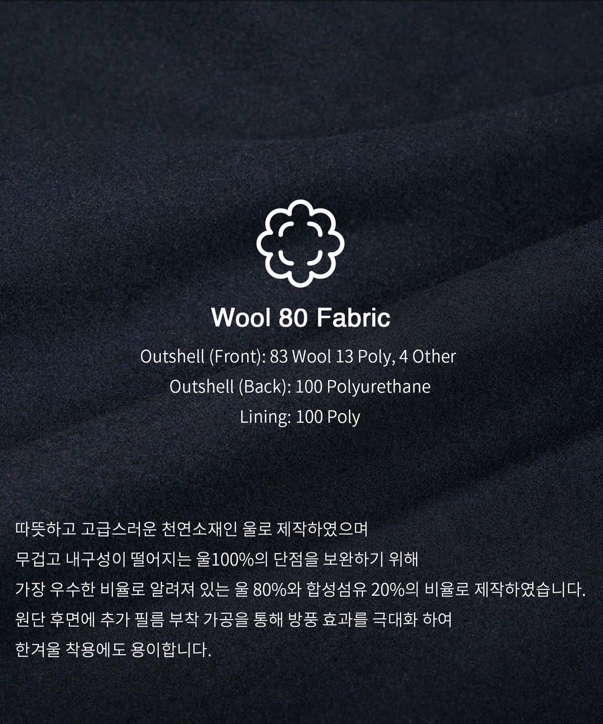 키뮤어(KIIMUIR) 미니멀 울 카라드 자켓_네이비