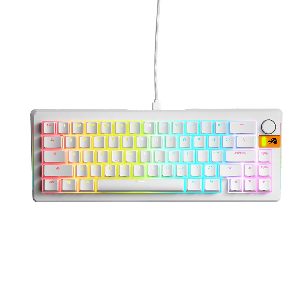 글로리어스(GLORIOUS) 글로리어스 GMMK3 HE 65% Prebuilt 래피드 트리거 키보드(블랙/화이트)