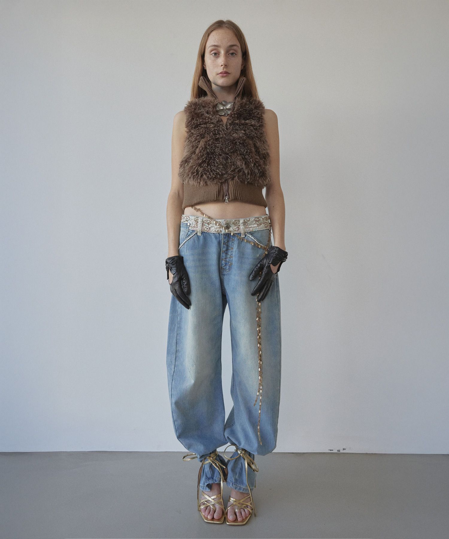 ★SCULPTOR★ Faux Fur ZipUp Vest Black SC24A128BK MUSINSA | SCULPTOR Faux Fur Zip-Up Vest Brown