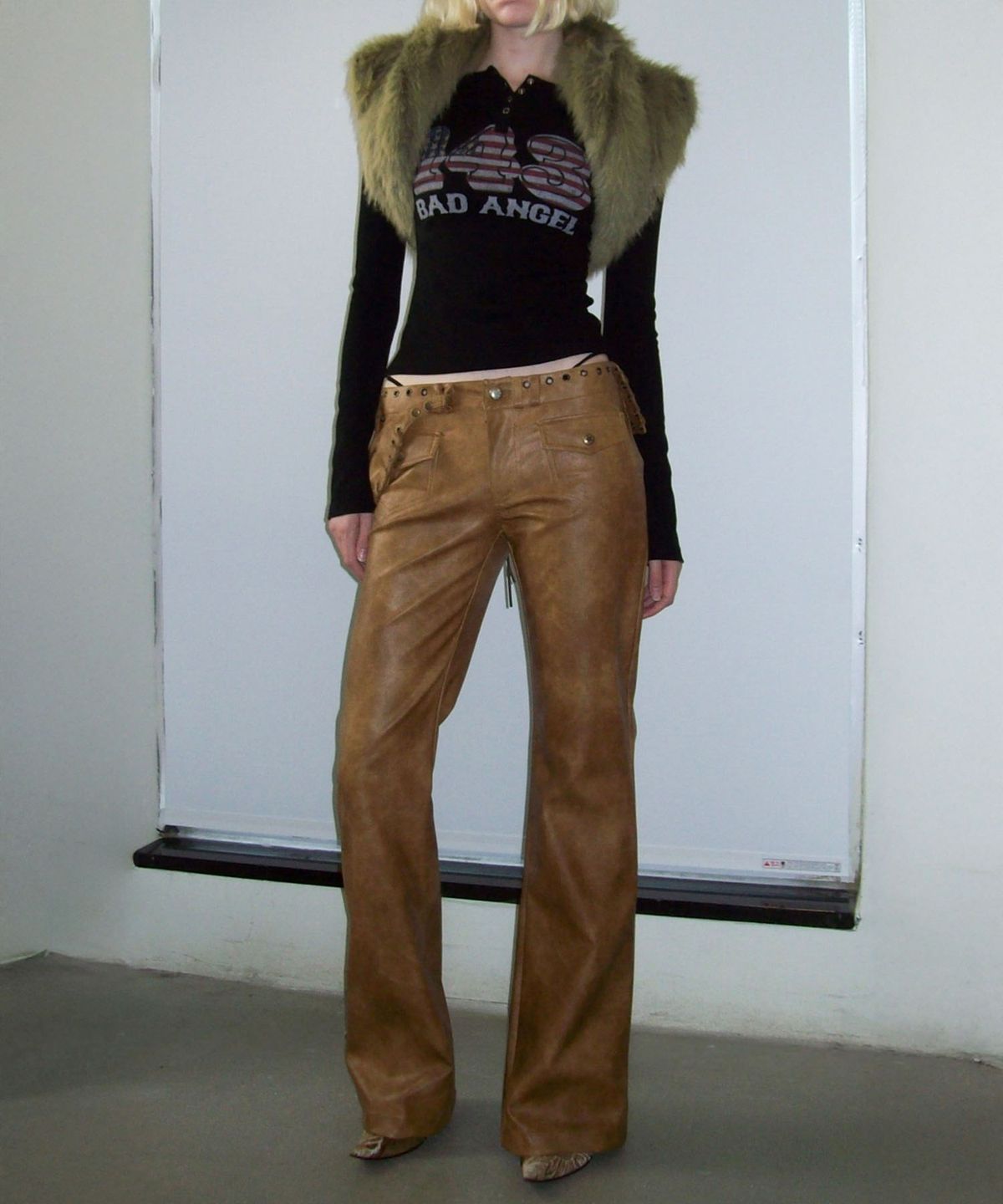 스컬프터(SCULPTOR) Western Fanny Pack Pants Brown