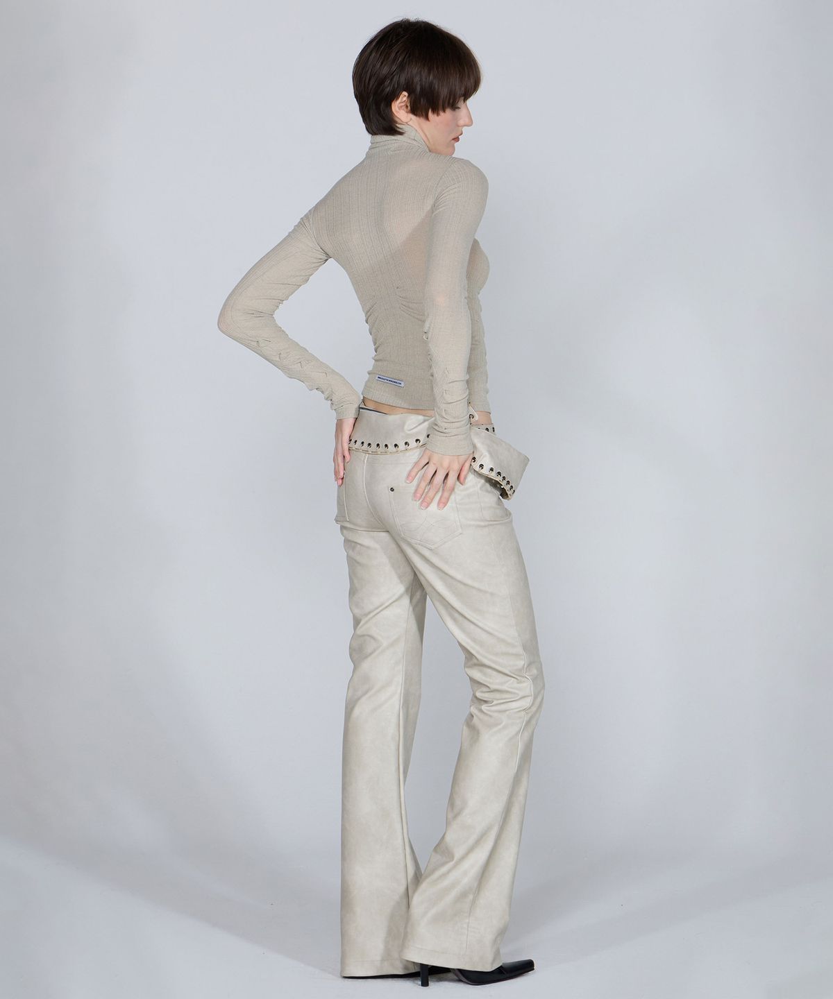 스컬프터(SCULPTOR) Western Fanny Pack Pants Ivory