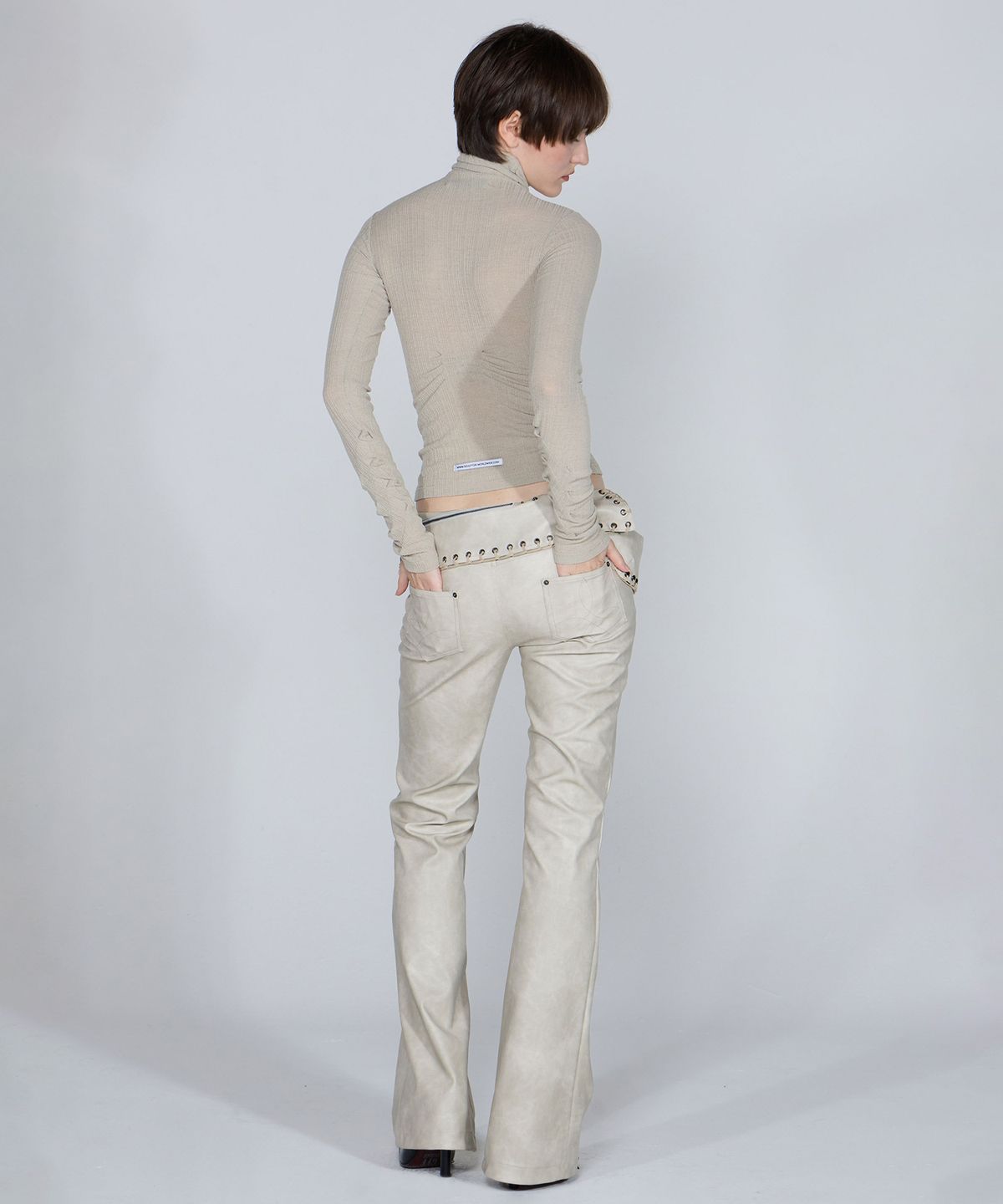 스컬프터(SCULPTOR) Western Fanny Pack Pants Ivory
