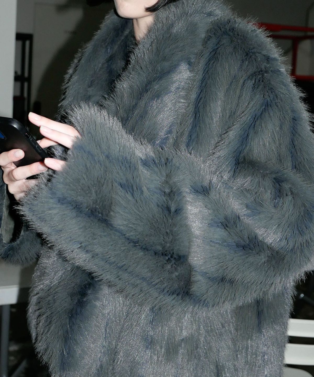 스컬프터(SCULPTOR) Reversible Faux Mouton Coat Moss