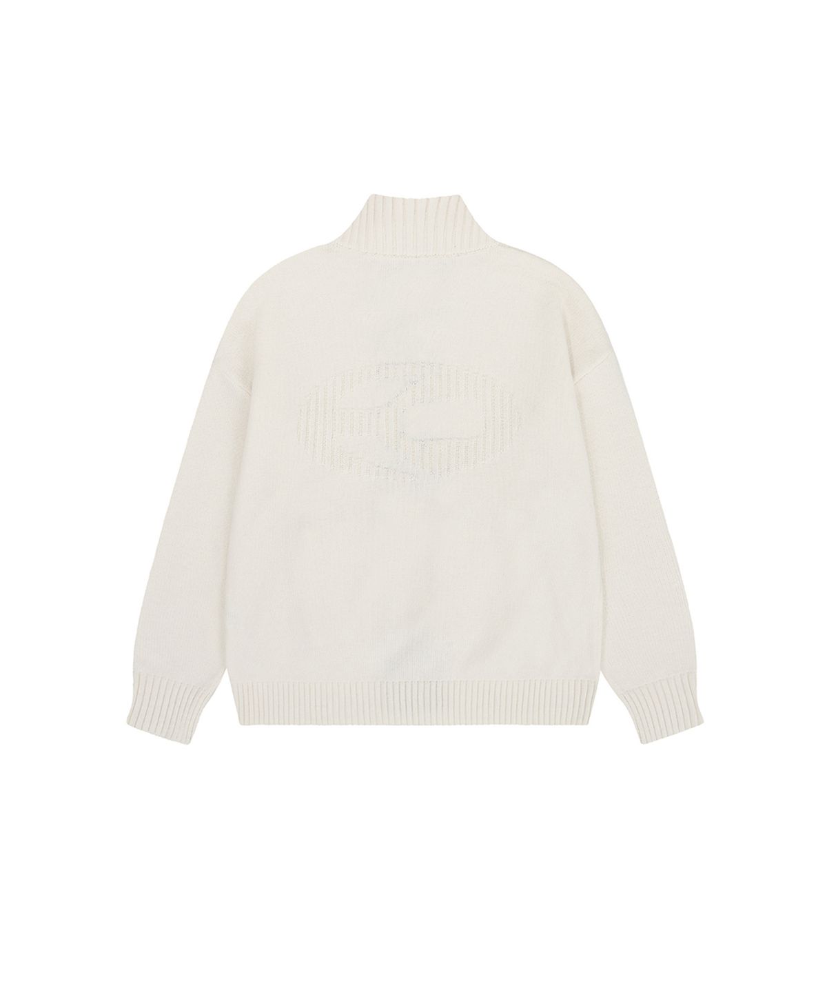 오픈야드(오와이)(OPENYARD(OY)) DOUBLE ZIP KNIT ZIP UP - CREAM