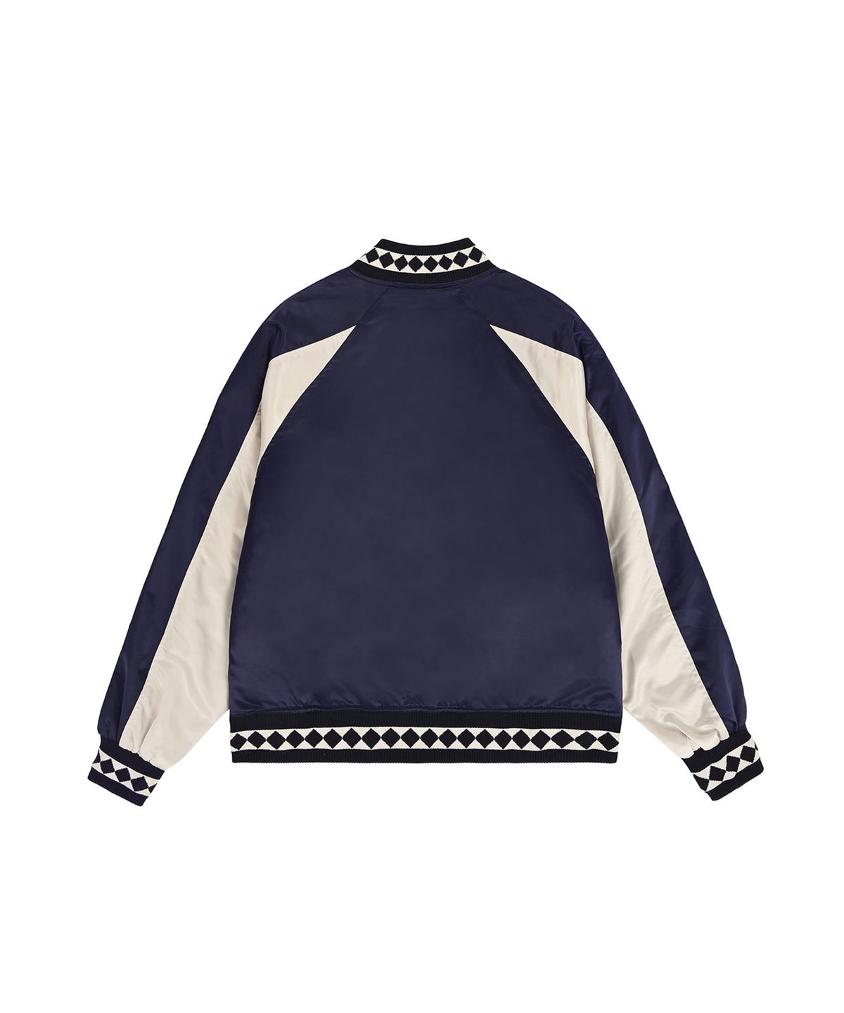 오픈야드(오와이)(OPENYARD(OY)) STAR LEATHER PATCH STUD JACKET - NAVY