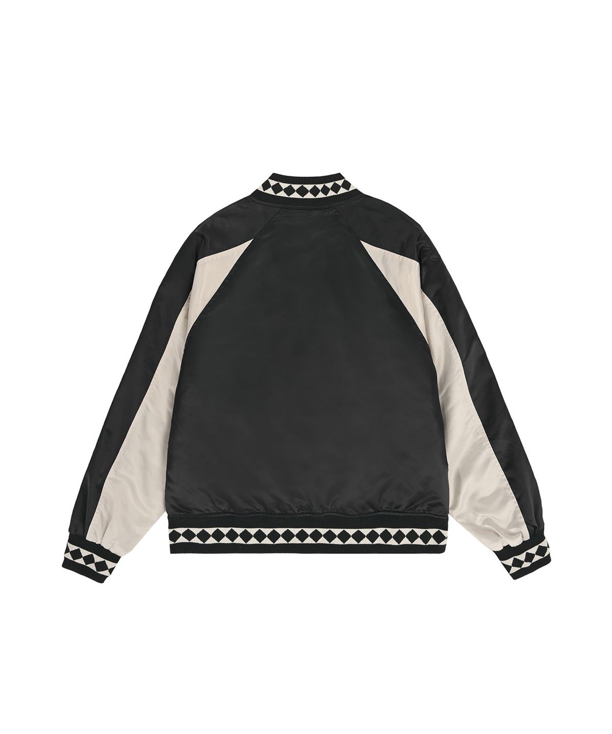 오픈야드(오와이)(OPENYARD(OY)) STAR LEATHER PATCH STUD JACKET - BLACK