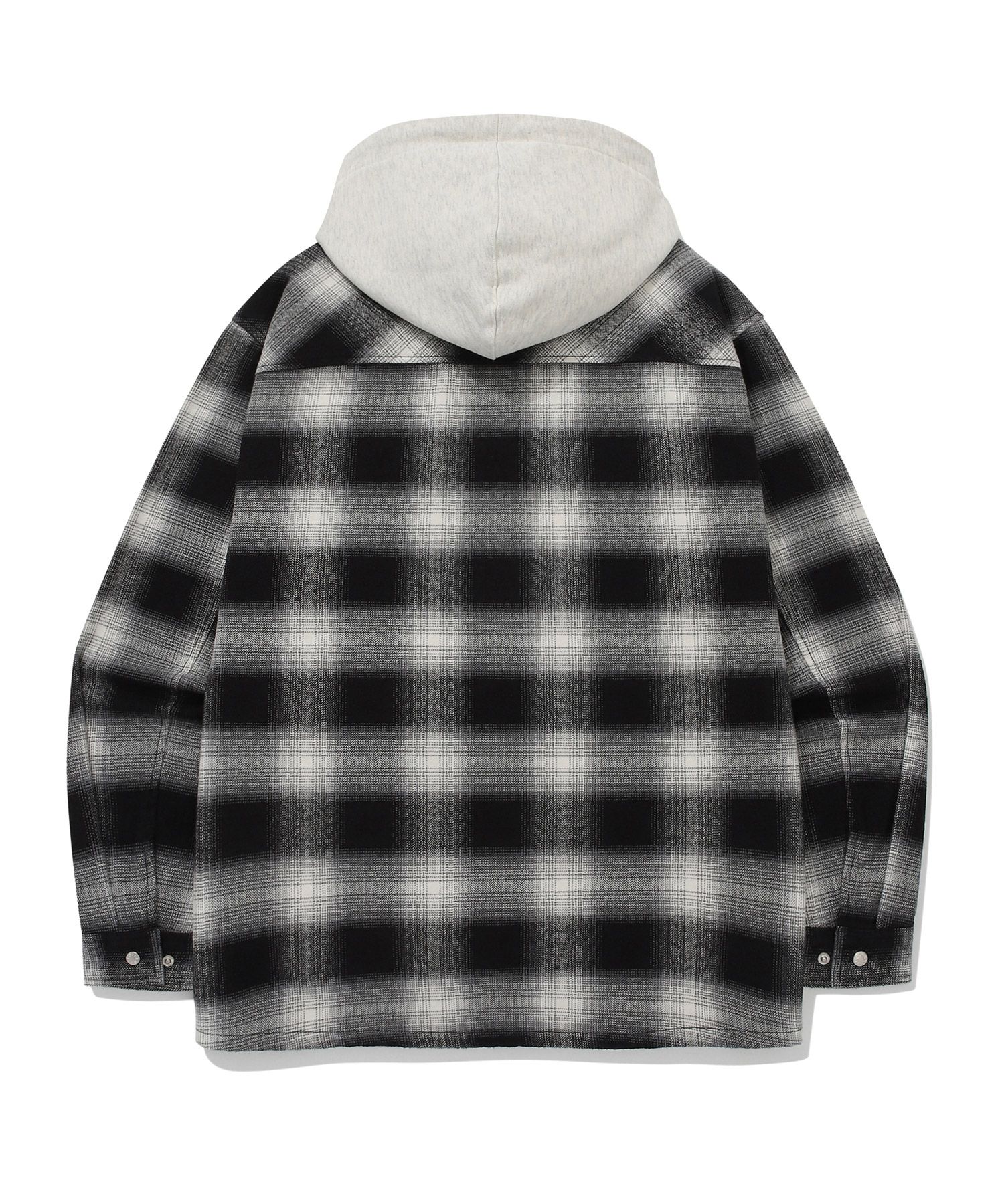 パーカー・フーディ COVERNAT Overfit Knit Hoodie Man to Man Black MUSINSA | COVERNAT Overfit Hoodie Check Shirt Black