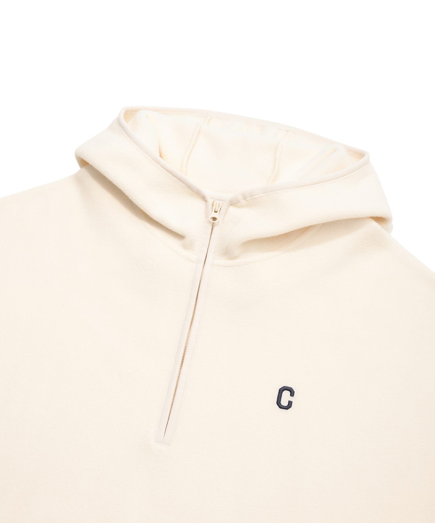 MUSINSA | COVERNAT C Logo Fleece Overfit Hoodie Anorak Ivory