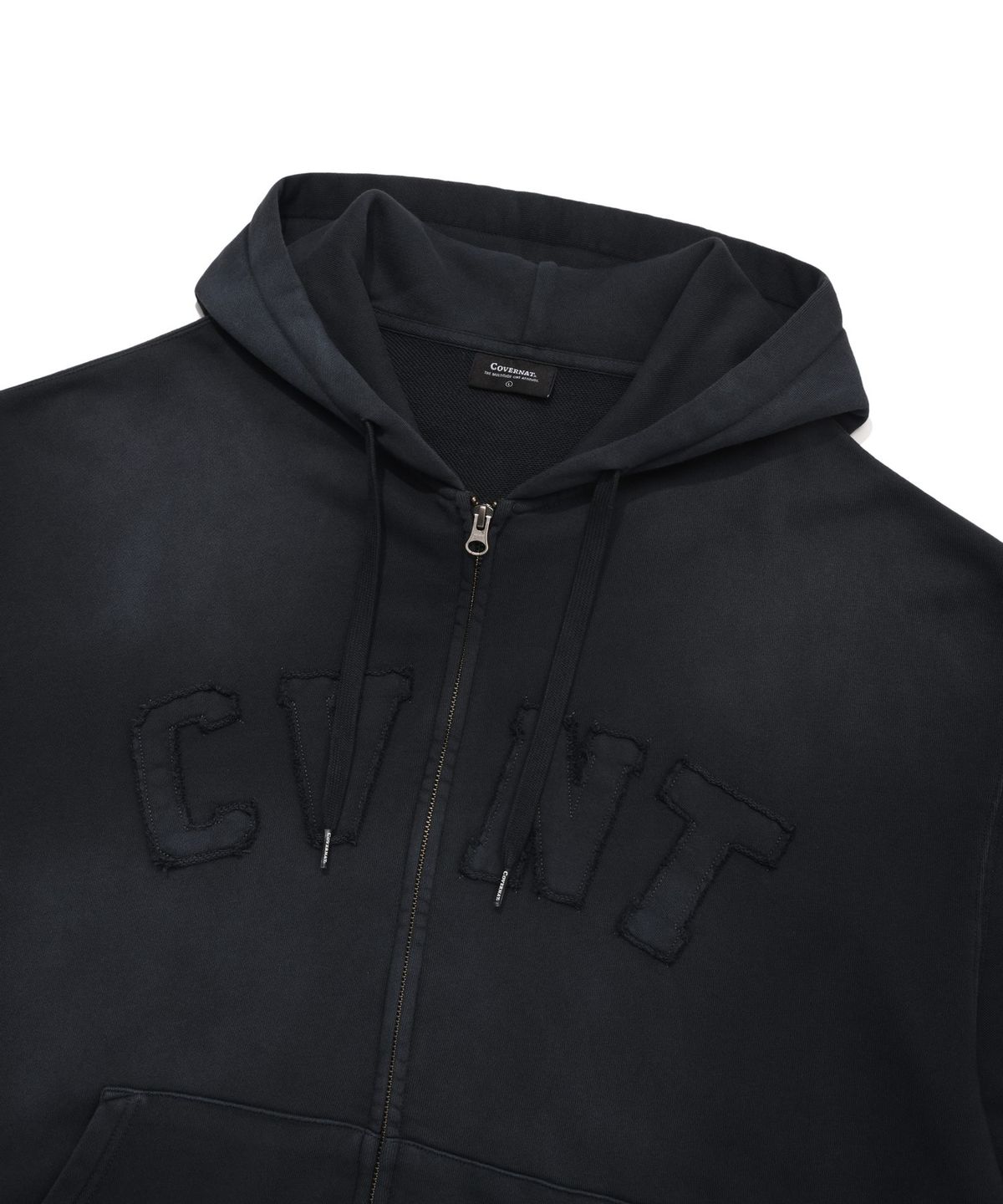 커버낫(COVERNAT) CVNT 다잉 오버핏 후디 집업 네이비