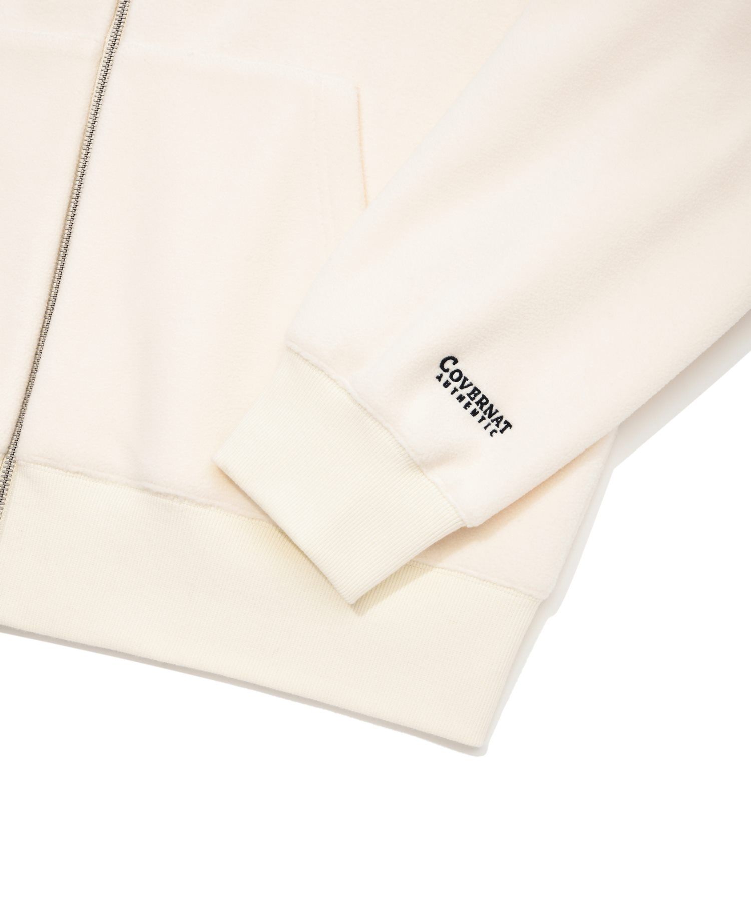 MUSINSA | COVERNAT CVNT Fleece Overfit Hoodie Zip-Up Ivory