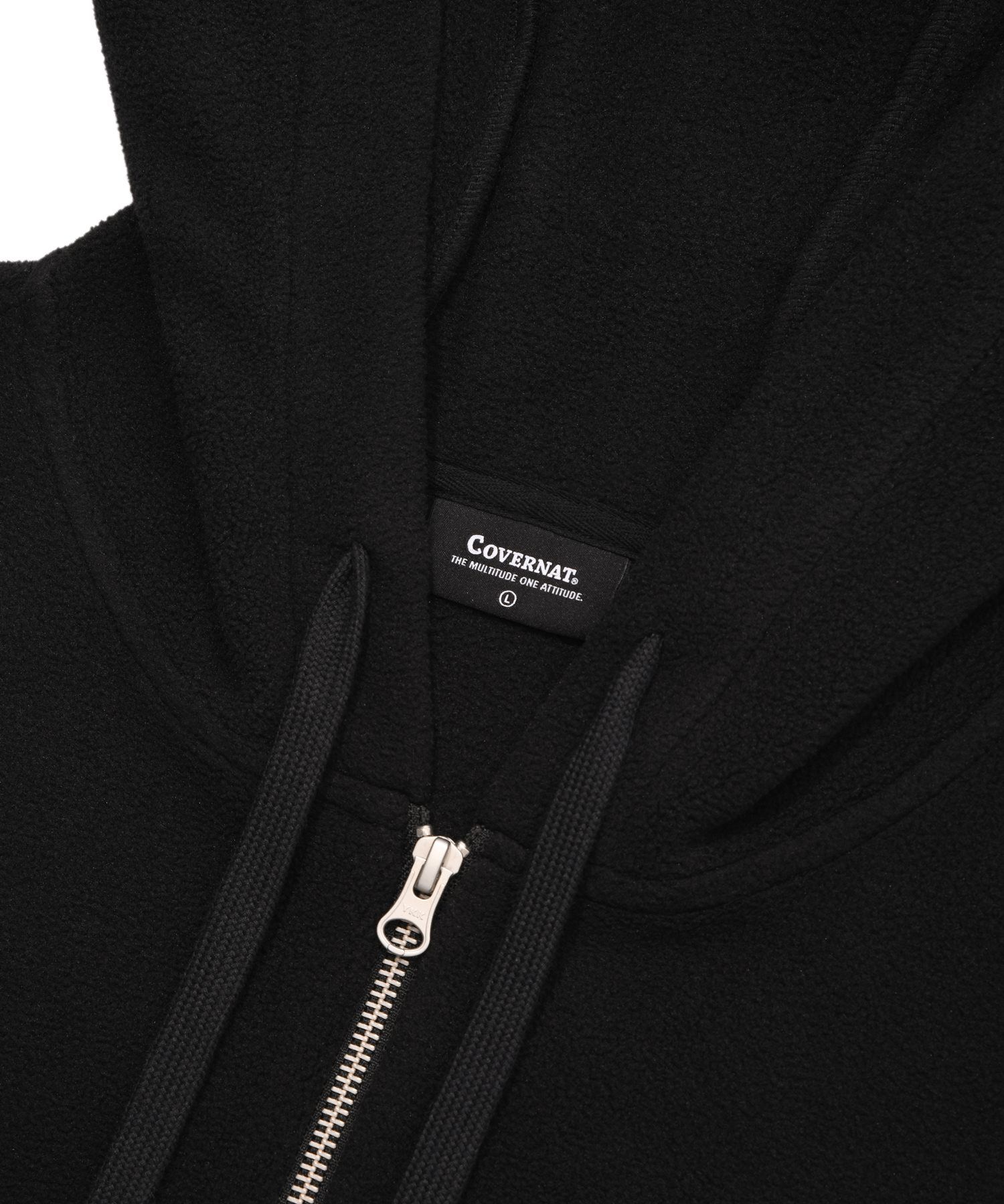 MUSINSA | COVERNAT CVNT Fleece Overfit Hoodie Zip-Up Black