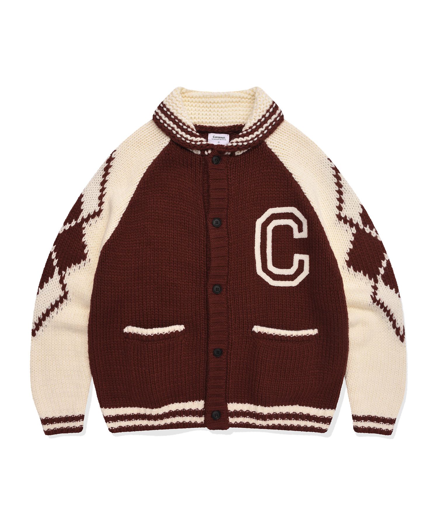MUSINSA公式 | COVERNAT Cowichan Cardigan Red