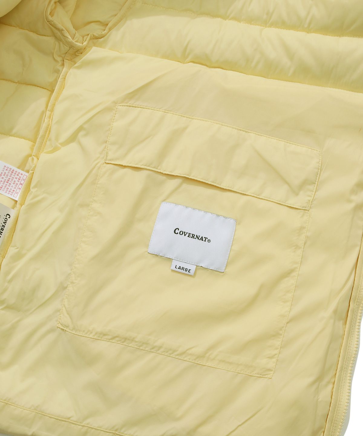 커버낫(COVERNAT) RDS 커버라이트 패커블 후디 다운 자켓 Light Yellow