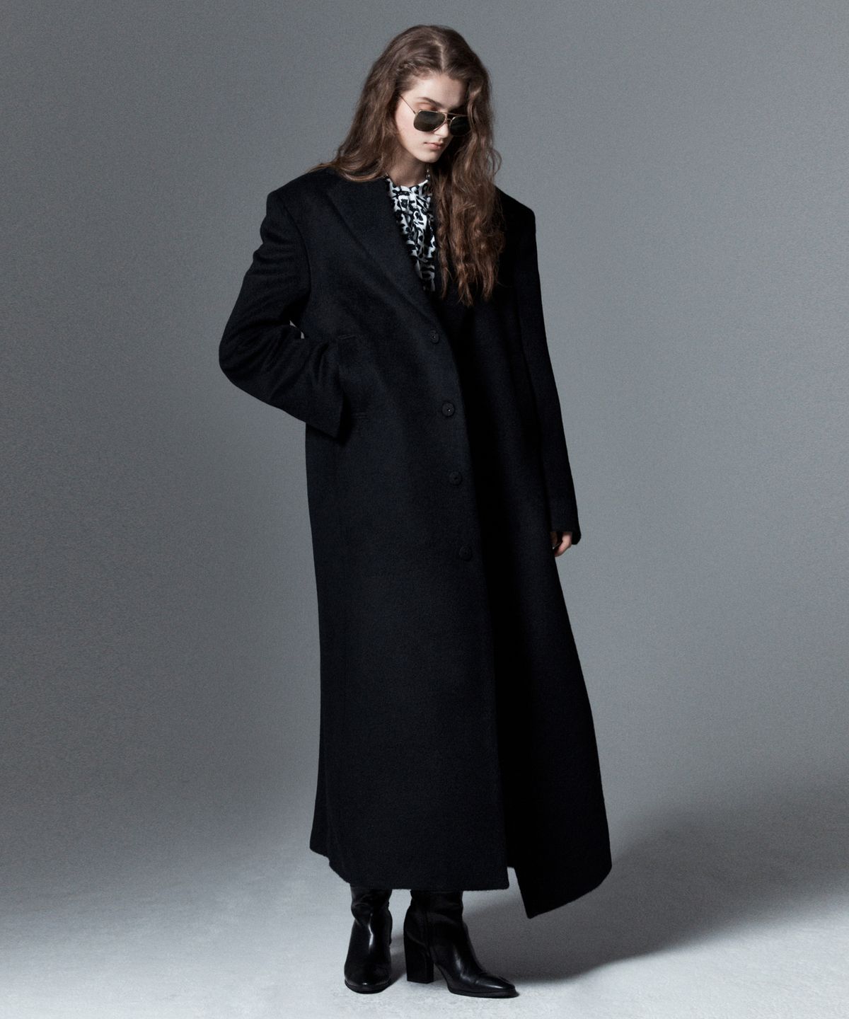 언티지(UNTAGE) 라마 롱 코트(UNISEX)_UTH-FC21