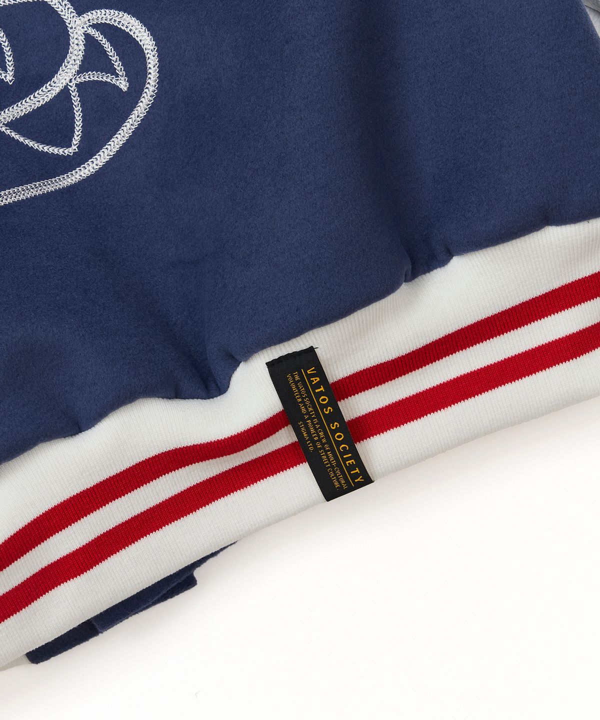 스티그마(STIGMA) Classic Oversized Varsity Jacket Navy