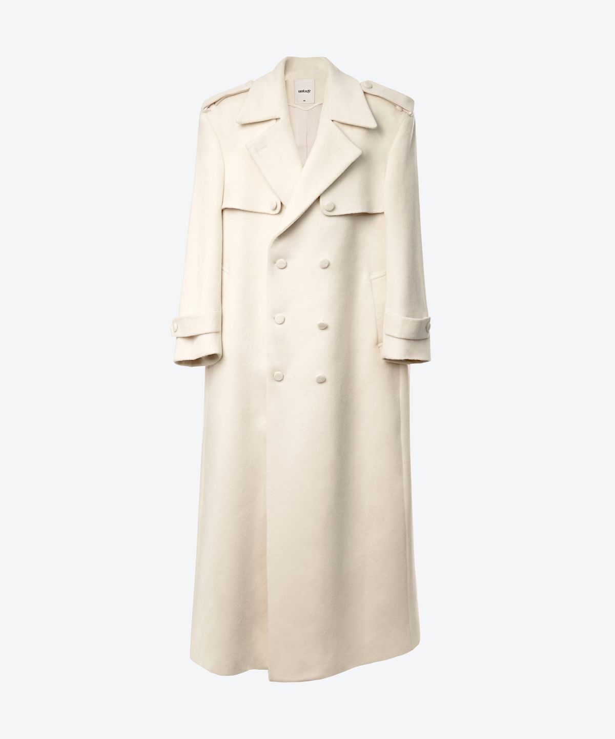 언티지(UNTAGE) 울 오버사이즈 롱 코트[White(UNISEX)]_UTH-FC11