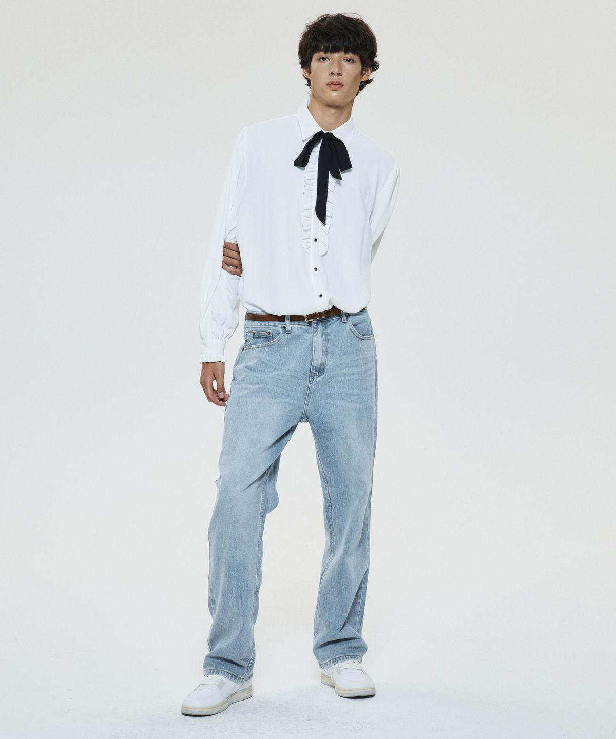 언티지(UNTAGE) 와이드 데님 팬츠[Light Blue(UNISEX)]_UTD-FP01