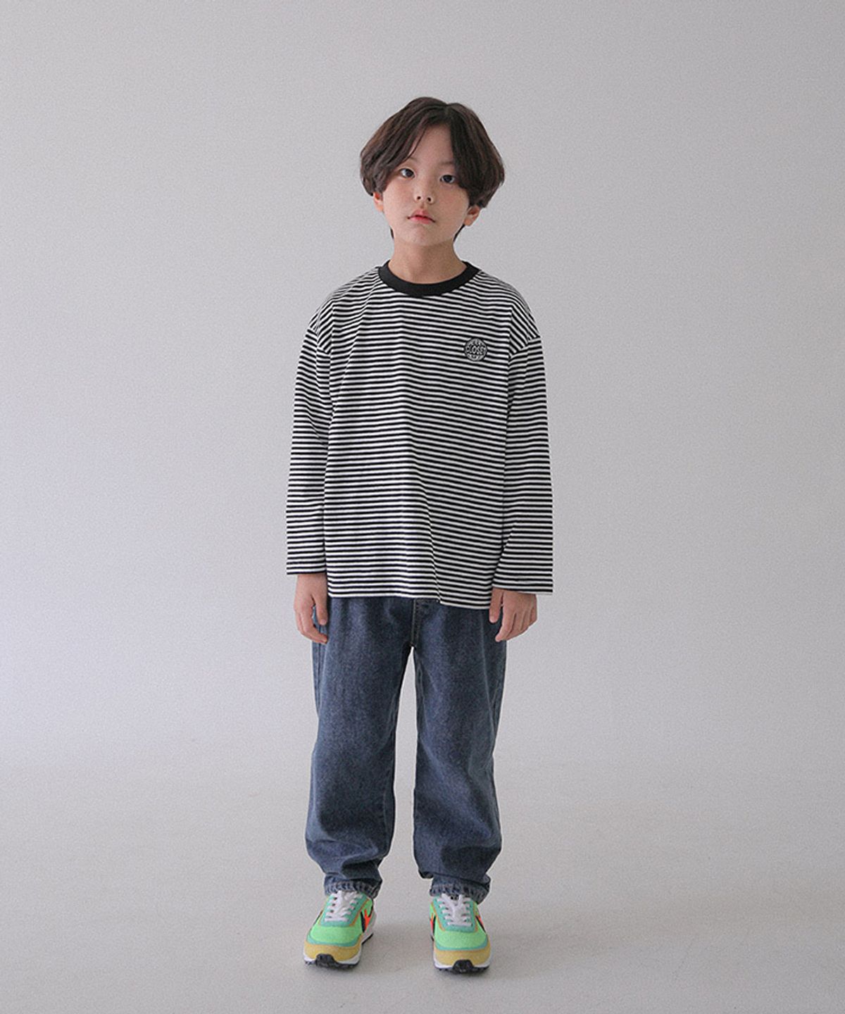 베리클로젯(BERRYCLOSET) 삐삐 스트라이프 티셔츠
