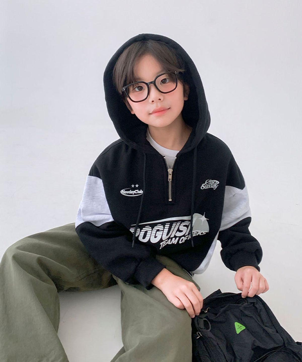 베리클로젯(BERRYCLOSET) [기모] 악동 라인 후드