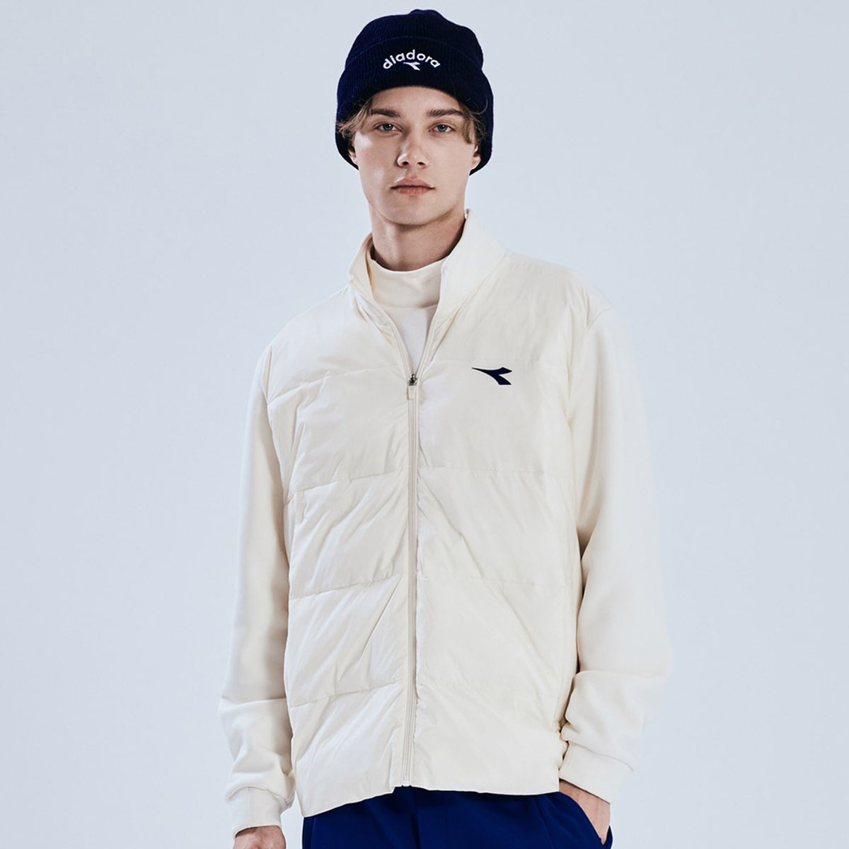 디아도라(diadora) 무브 웜 하이브리드 패딩 자켓 IVORY