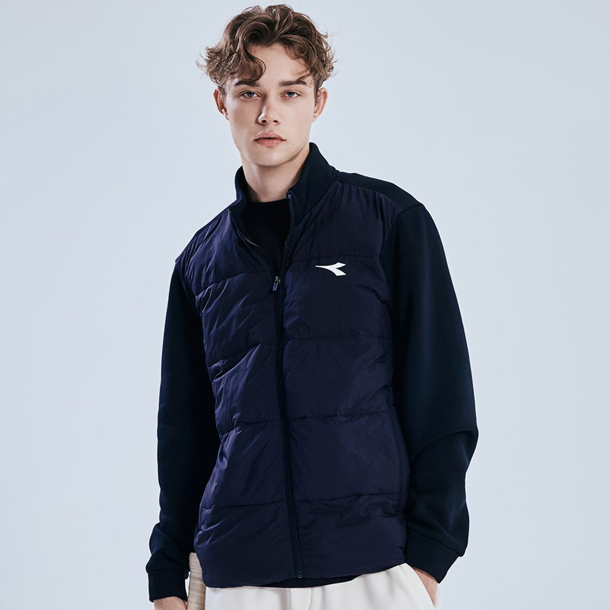 디아도라(diadora) 무브 웜 하이브리드 패딩 자켓 BLACK