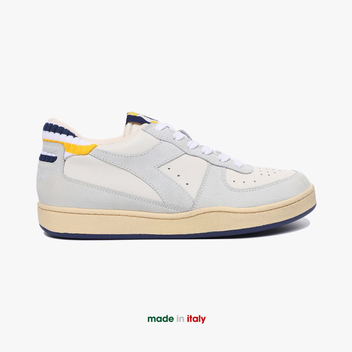 디아도라(diadora) 미 바스켓 로우 포티 니트 이태리 WHITE