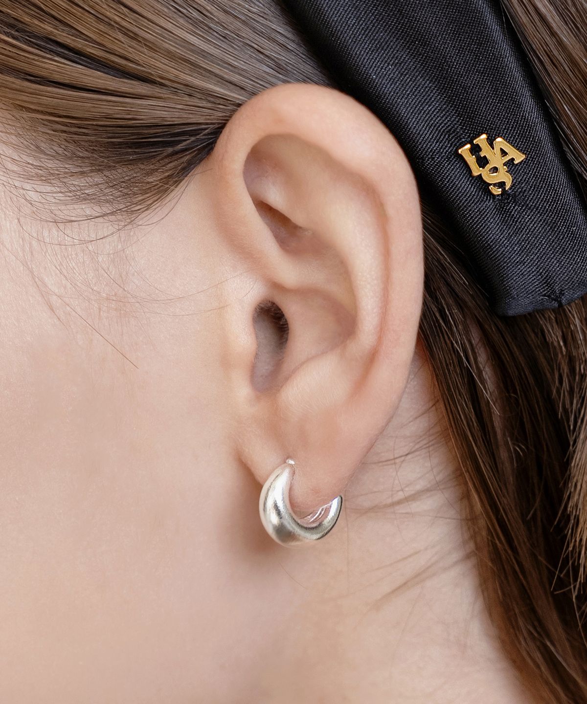 하스(HAS) HDM023 Classic small hoop earrings (2colors)