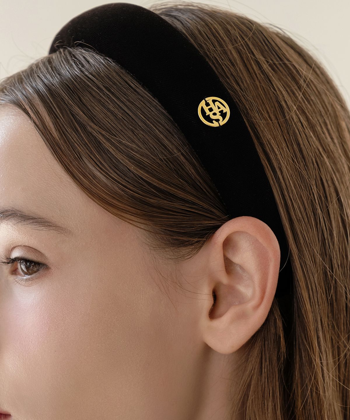 하스(HAS) HDM002 Classic velvet wide hair band