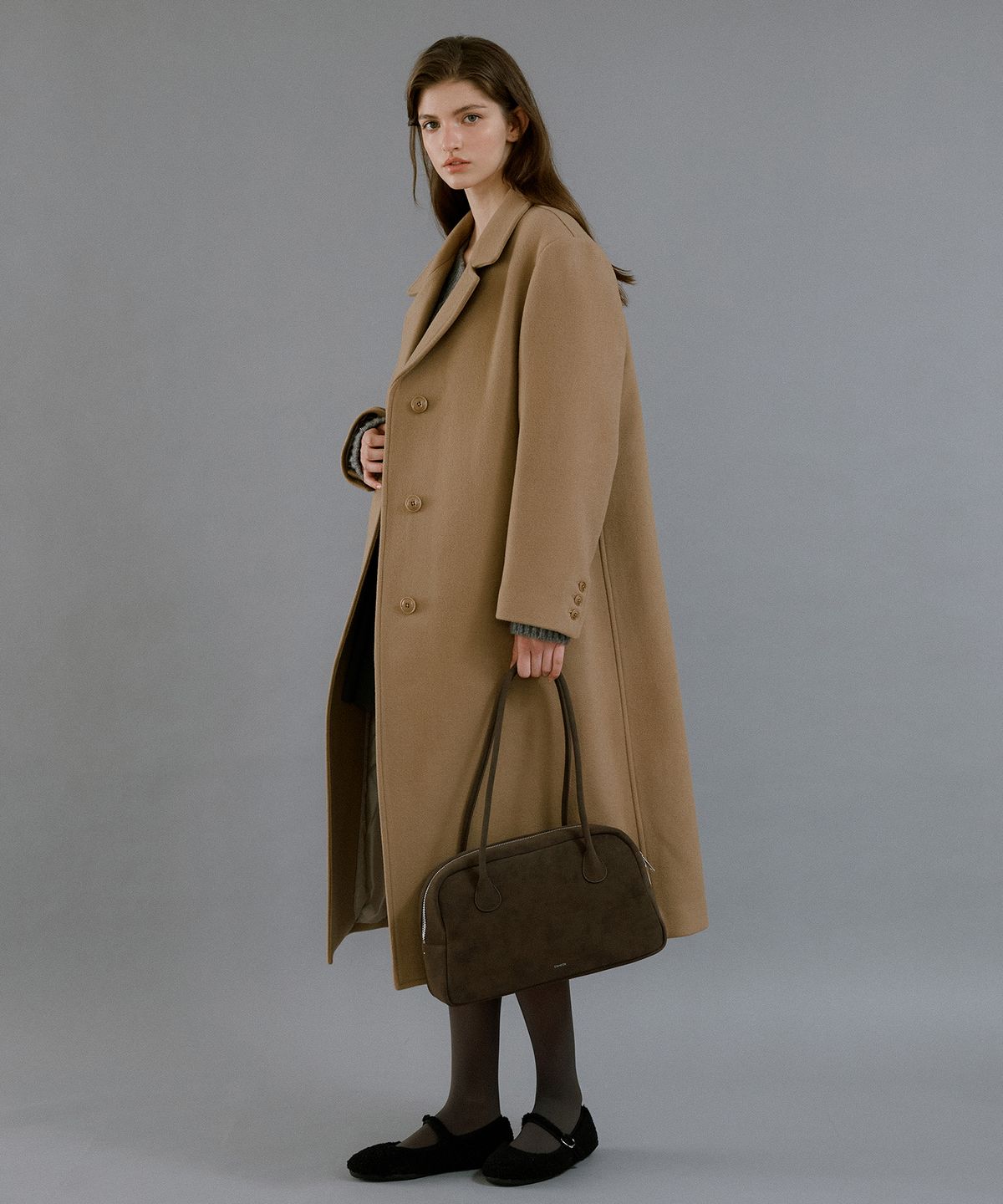 레테라(LETTERA) Wool Single Long Coat