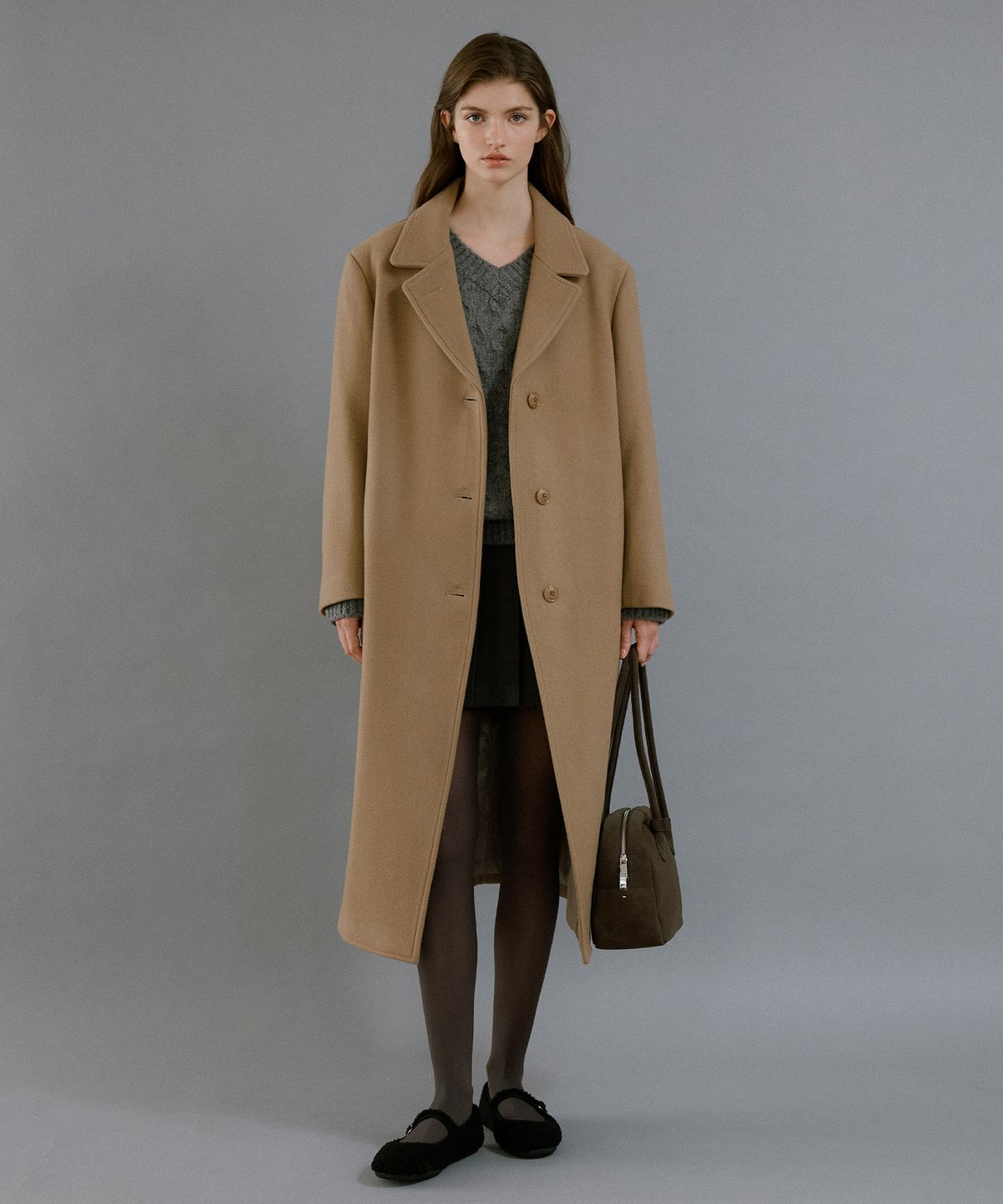 레테라(LETTERA) Wool Single Long Coat