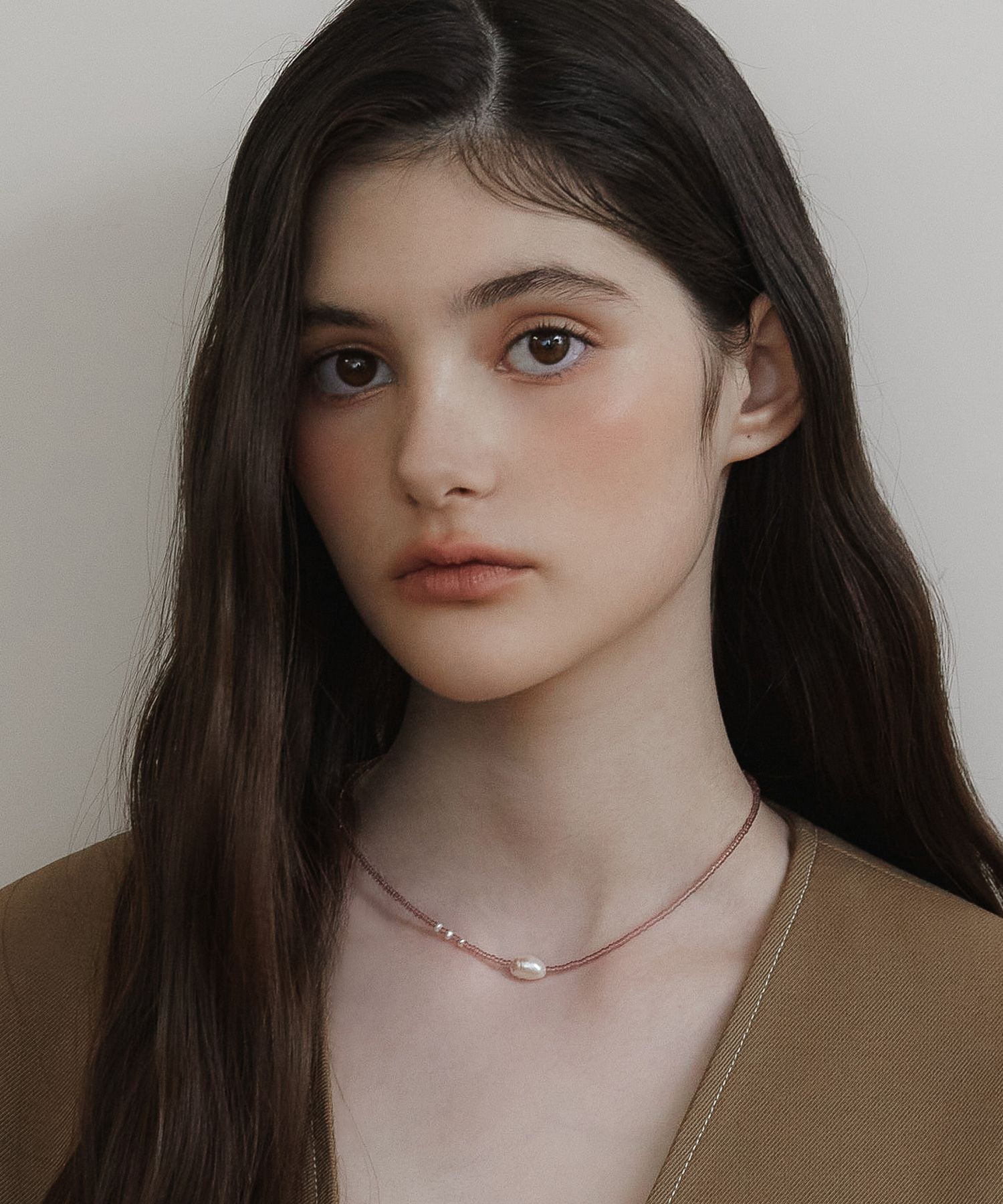 ☆TATIANA☆ Silver 925 Blush Pearl Beads Necklace NZ2442 MUSINSA | TATIANA (Silver 925) Blush Pearl Bead Necklace NZ2442