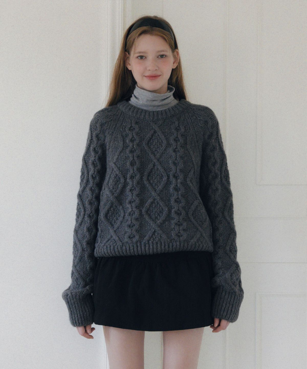 레테라(LETTERA) [Unisex] Heavywool Alpaca Fisherman Knit_6Colors