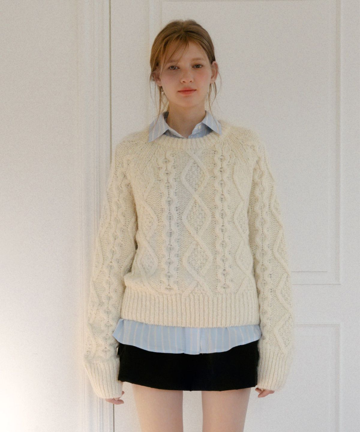 레테라(LETTERA) [Unisex] Heavywool Alpaca Fisherman Knit_6Colors