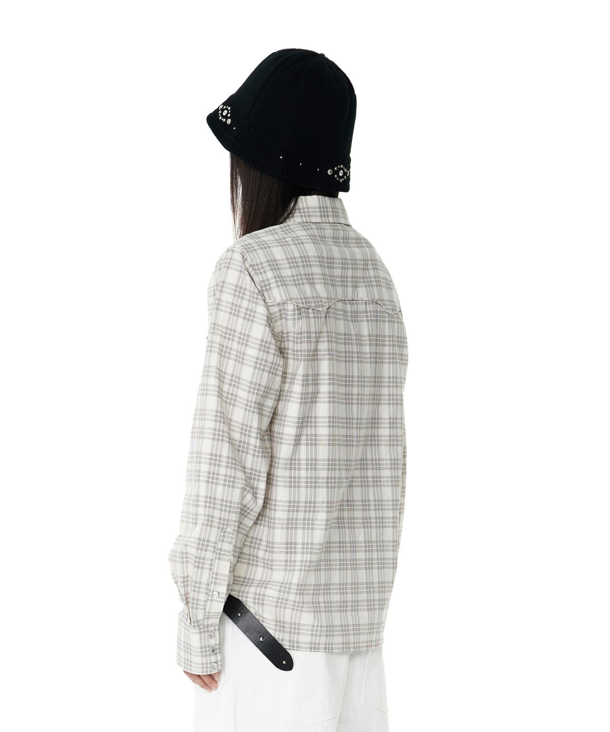 아캄(AAKAM) Western Check Shirts (Ivory)