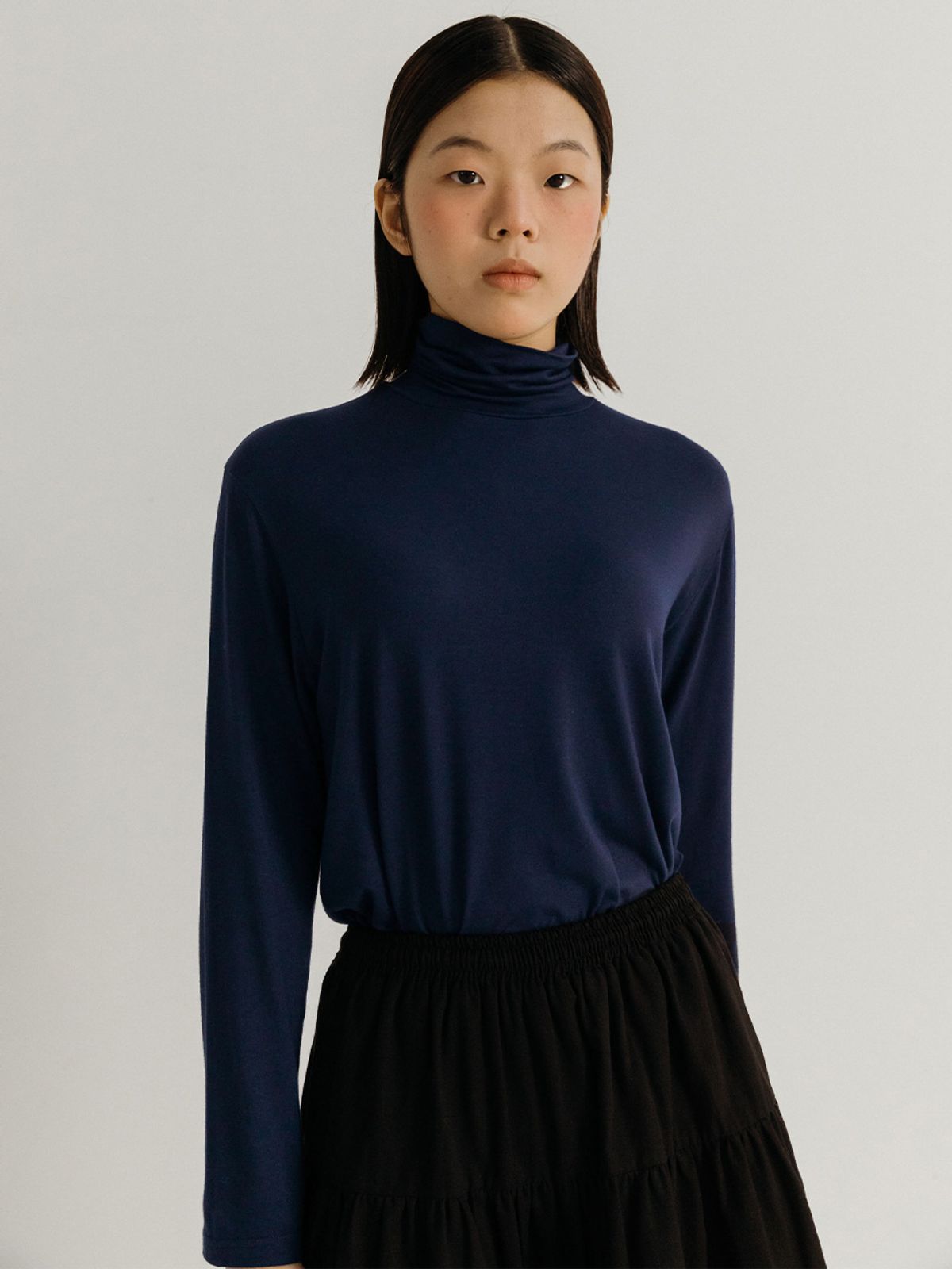 플리즈프로젝트(PLZPROJECT) LOOSE TURTLENECK,  NAVY