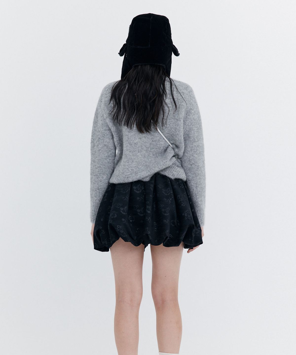 분더캄머(WNDERKAMMER) Alpaca Boucle Knit Pullover_Grey (알파카 부클 니트 풀오버_그레이)
