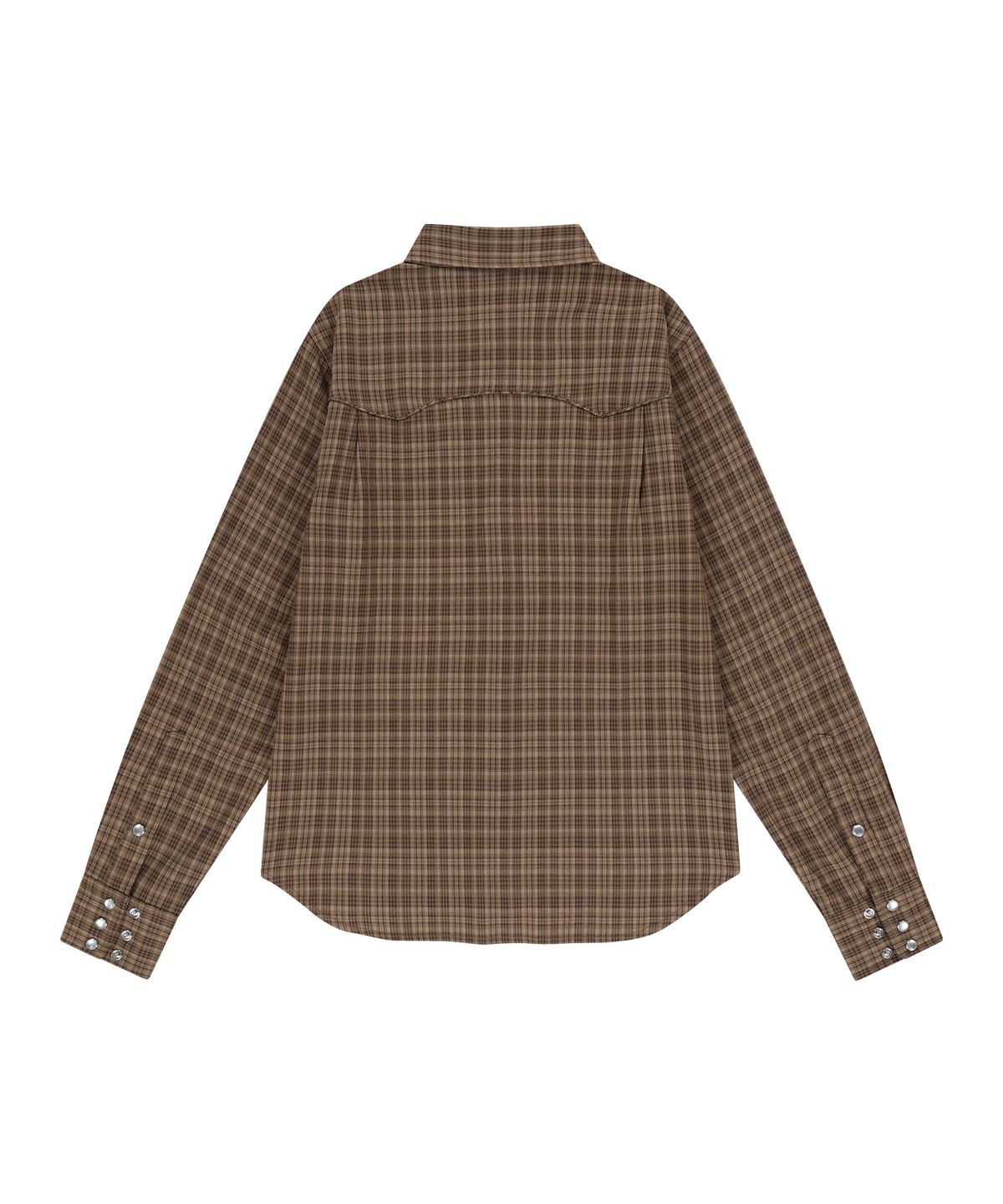 아캄(AAKAM) Western Check Shirts (Brown)